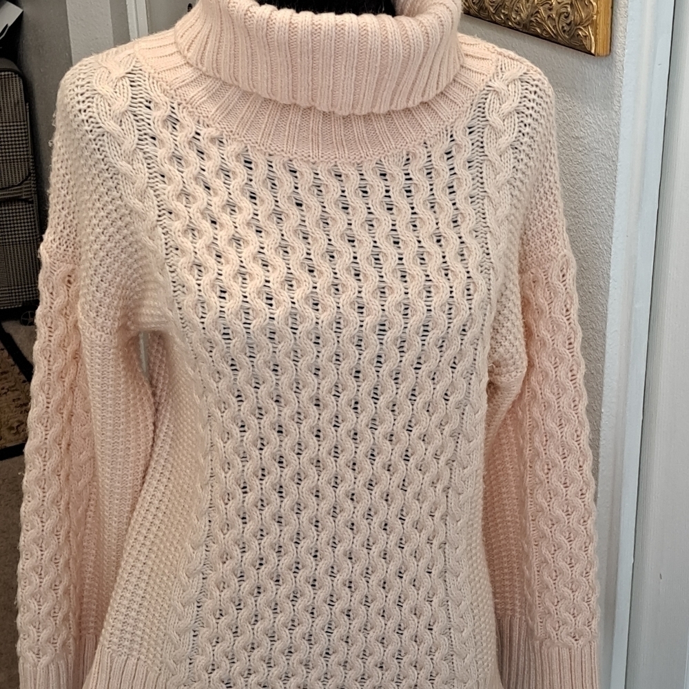 Pink Turtleneck Sweater